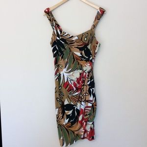 {Cache} Tropical Print Dress sz 10
